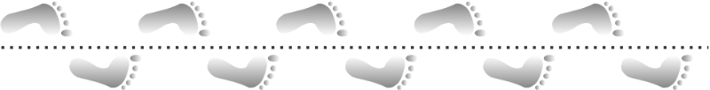 a line of footprints